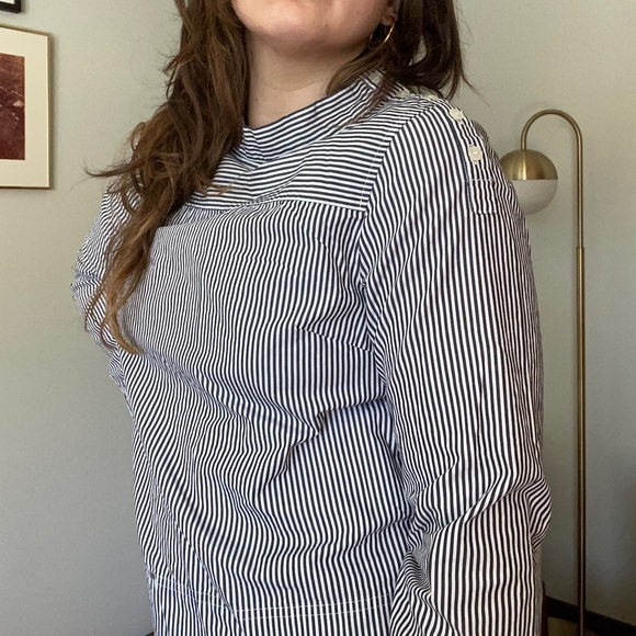 J. Crew High-Low Striped Shirt - Picture 6 of 11